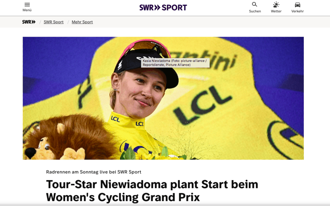 Tour de France-Siegerin 2024 Kasia Niewiadoma startet im Women´s Cycling Grand Prix
